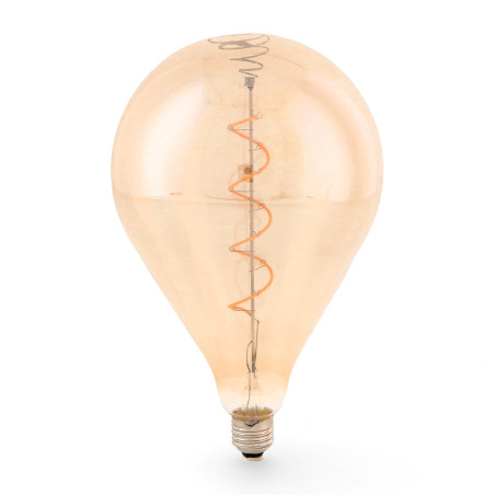 Bombilla LED Filamento Espiral E27 A160 4W Ámbar