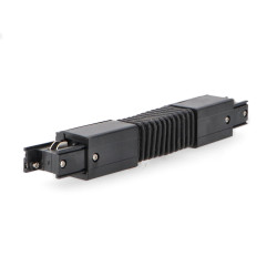 Conector Flexible Blanco para Carril Trifásico  Negro
