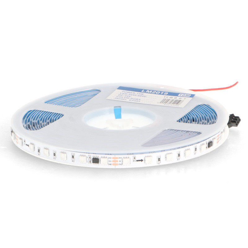 Tira de LED Digital 24V SMD Mixt IP20 RGB 14w/m - 10 Metros  RGBIC