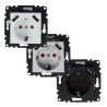 Enchufe Empotrable Tipo Schuko con USB  - PJ  Gris