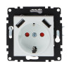 Enchufe Empotrable Tipo Schuko con USB  - PJ  Gris