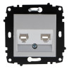 Módulo Toma Internet + Teléfono - PJ  Blanco