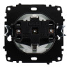 Enchufe Tipo Schuko Con Tapa - PJ  Negro