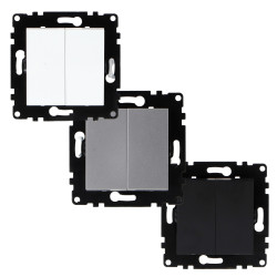 Interruptor Doble - PJ  Negro
