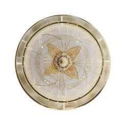 Plafón Decorativo LED Circle Flower Gold