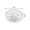 Plafón Decorativo LED Circle Flower Silver - DSC  CCT