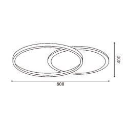 Lámpara de techo LED Rings - DSC  CCT