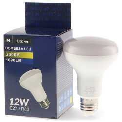 Bombilla LED E27 R80 12W  6000K