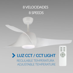 Ventilador de Techo LED Blanco Fanton  CCT