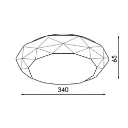 Plafon LED Circular Dial 24W  4500K