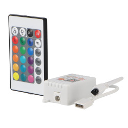 Controlador mini SmartHome para tiras led RGB con control remoto por IR / APP