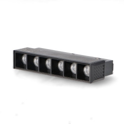 Foco LED Lumiere 6W para carril magnético Negro 48V Serie 20mm - DSC  4500K