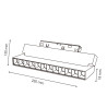 Foco LED Aotrom 12W para carril magnético Negro 48V Serie 20mm - DSC  4500K