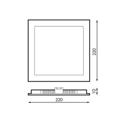 Panel LED Cuadrado Serie Slim 20W  6000K