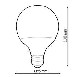 Bombilla LED E27 G95 15W  3000K