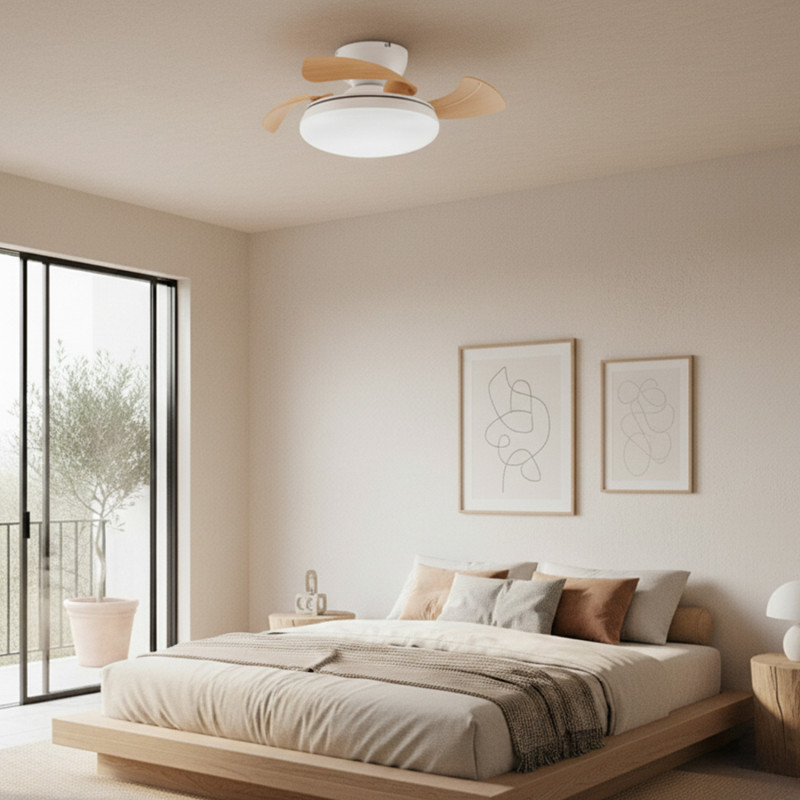 Ventilador de techo LED Wood Mushroom Ø72,5 cm  CCT