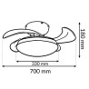 Ventilador de techo LED Wood Mushroom Ø72,5 cm  CCT