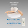 Ventilador de techo LED Wood Mushroom Ø72,5 cm  CCT