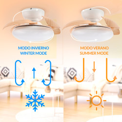 Ventilador de techo LED Wood Mushroom Ø72,5 cm  CCT