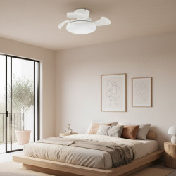 Ventilador de techo LED White Mushroom Ø72,5 cm  CCT
