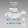Ventilador de techo LED White Mushroom Ø72,5 cm  CCT