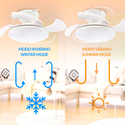 Ventilador de techo LED White Mushroom Ø72,5 cm  CCT