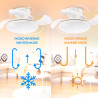 Ventilador de techo LED White Mushroom Ø72,5 cm  CCT