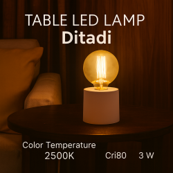 Lampara Led de sobremesa Pink Ditadi  2500K