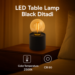 Lampara Led de sobremesa Black Ditadi  2500K