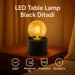 Lampara Led de sobremesa Black Ditadi  2500K