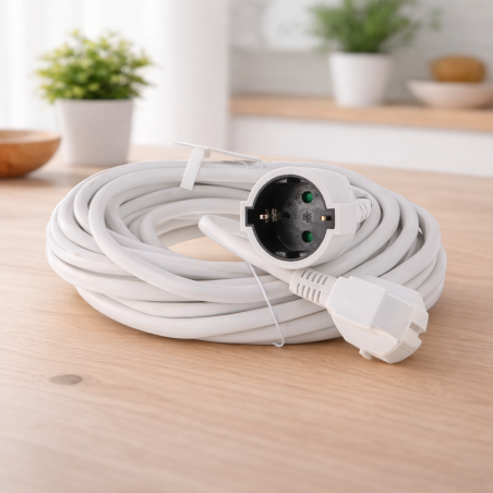 Prolongador schuko (3x1.5mm) 3 metros, Blanco