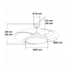 Ventilador de techo LED Black II Yeray Ø107 cm - DSC  CCT