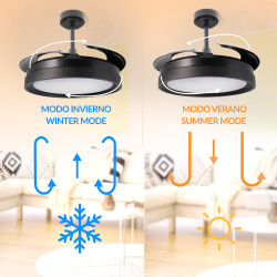 Ventilador de techo LED Black II Yeray Ø107 cm - DSC  CCT