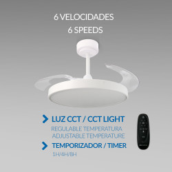 Ventilador de techo LED Coal Ø108 cm  CCT