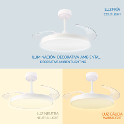 Ventilador de techo LED Coal Ø108 cm  CCT