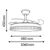 Ventilador de techo LED White Diamond Ø106 cm - DSC  CCT