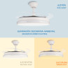 Ventilador de techo LED White Diamond Ø106 cm - DSC  CCT