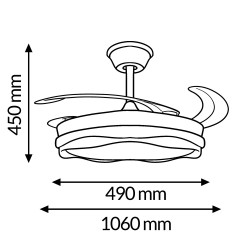 Ventilador de techo LED White Dary Ø106 cm - DSC  CCT