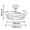 Ventilador de techo LED White Dary Ø106 cm - DSC  CCT