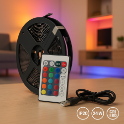 Pack Tira de LED USB 5V 5050 RGB - 5 metros  RGB