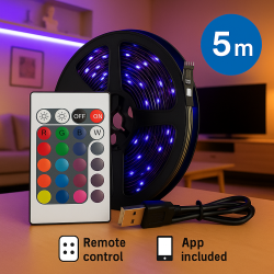 Pack Tira de LED USB 5V 5050 RGB - 5 metros  RGB