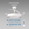 Ventilador de techo LED White Hood Ø107 cm  CCT
