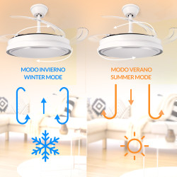 Ventilador de techo LED White Hood Ø107 cm  CCT