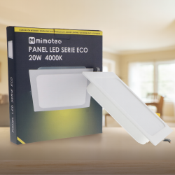 Downlight LED Cuadrado Serie Eco 20W  6500K