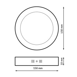 Panel de Superficie Serie Eco Circular 9W  6500K