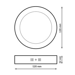 Panel de Superficie Serie Eco Circular 6W  6500K