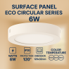 Panel de Superficie Serie Eco Circular 6W  4000K