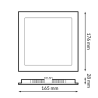 Downlight LED Cuadrado Serie Eco 15W  3000K