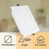 Downlight LED Cuadrado Serie Eco 15W  3000K
