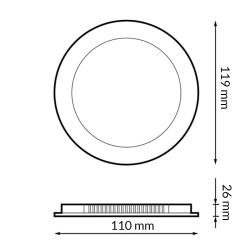 Downlight LED Circular Serie Eco 6W  3000K